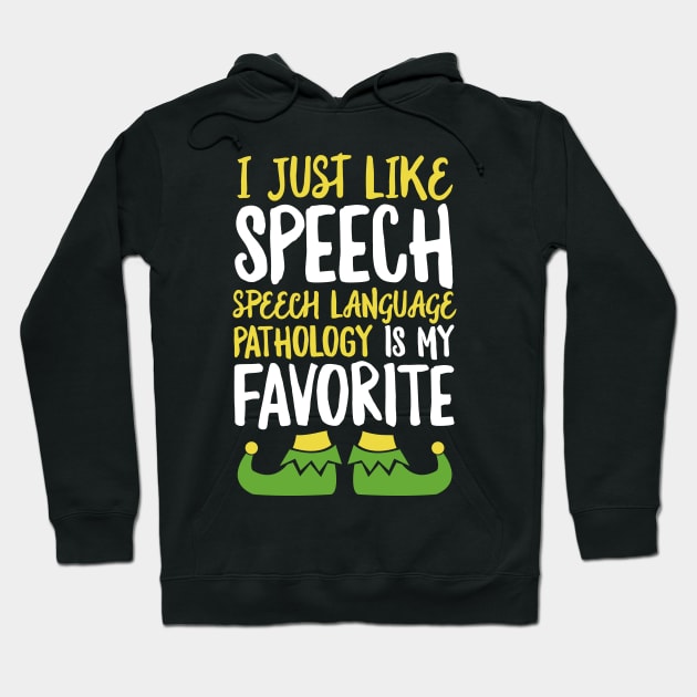 I Speech Language Pathology SLP Christmas T-Shirt Funny Hoodie by 14thFloorApparel